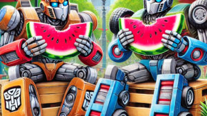 fixit transformers eating watermelon